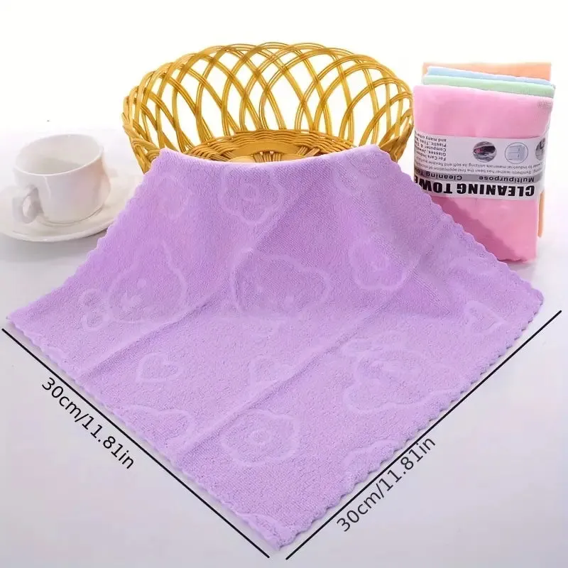 10 Pcs Microfiber Cleaning Cloth, Dishwashing Durable Absorbent Dishwashing Towel Wiping Rags