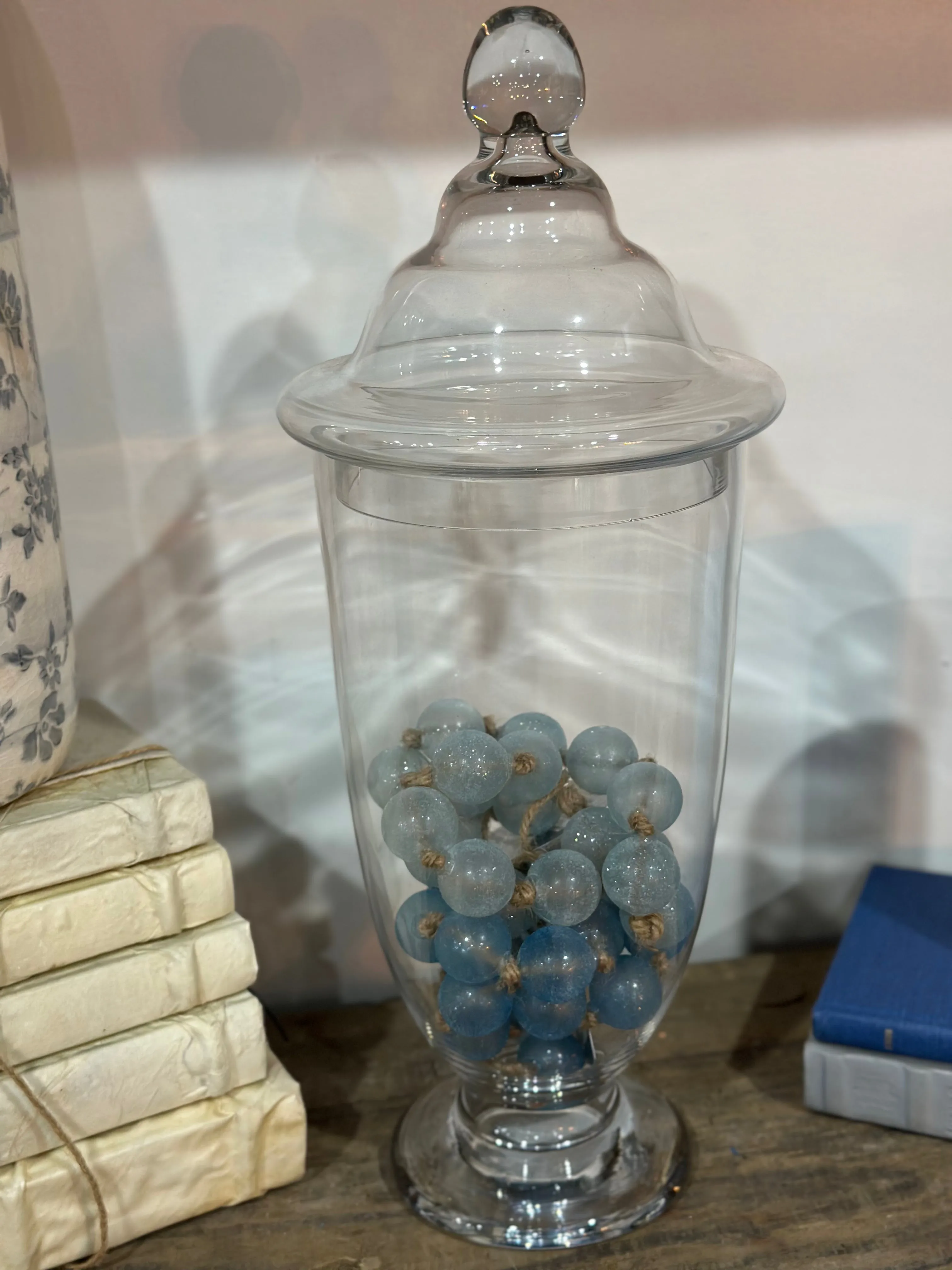 18" Clear Glass Canister Vase