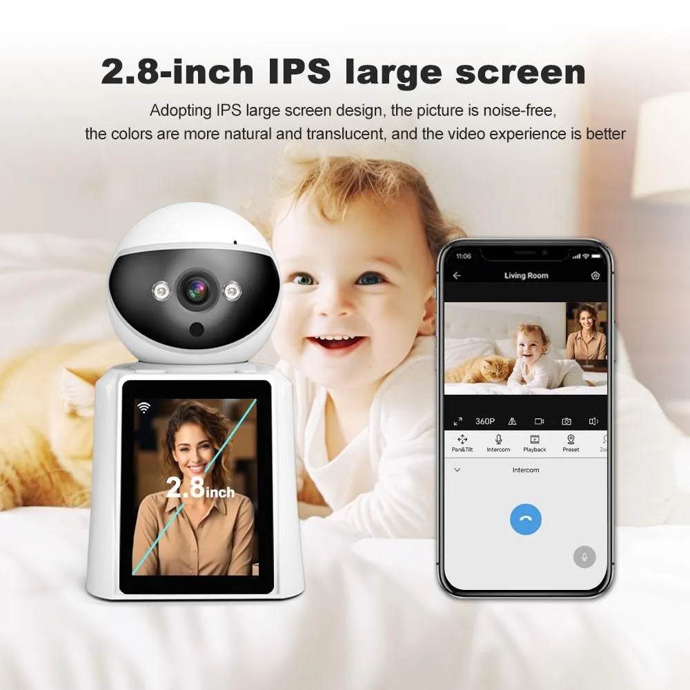 2.8" Smart Baby Monitor | 2MP IPS Screen