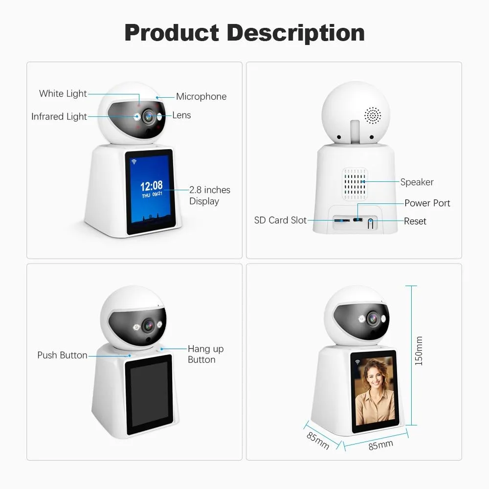 2.8" Smart Baby Monitor | 2MP IPS Screen