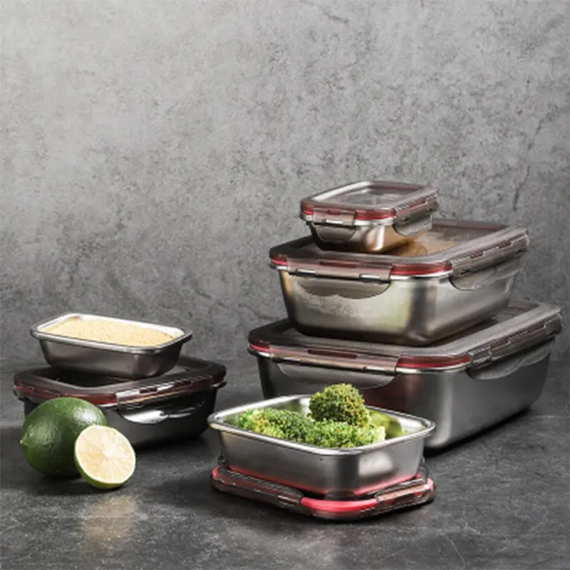 304 Stainless Steel Large Capacity Food Storage Containers