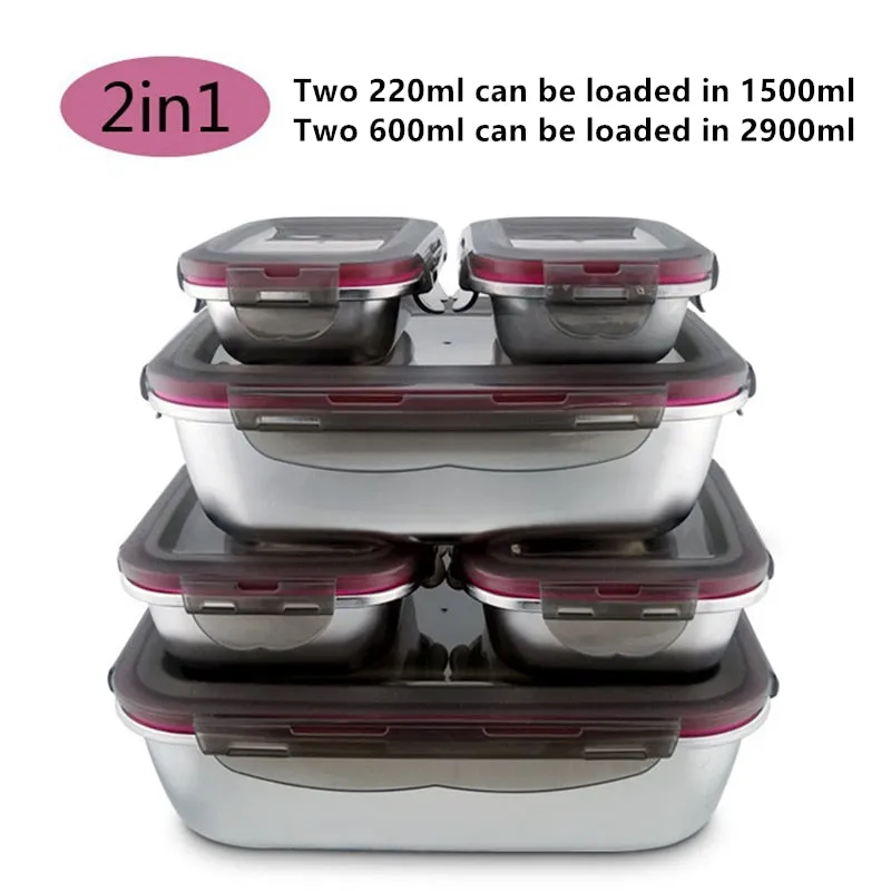304 Stainless Steel Large Capacity Food Storage Containers