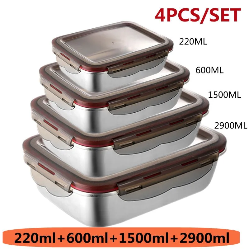 304 Stainless Steel Large Capacity Food Storage Containers