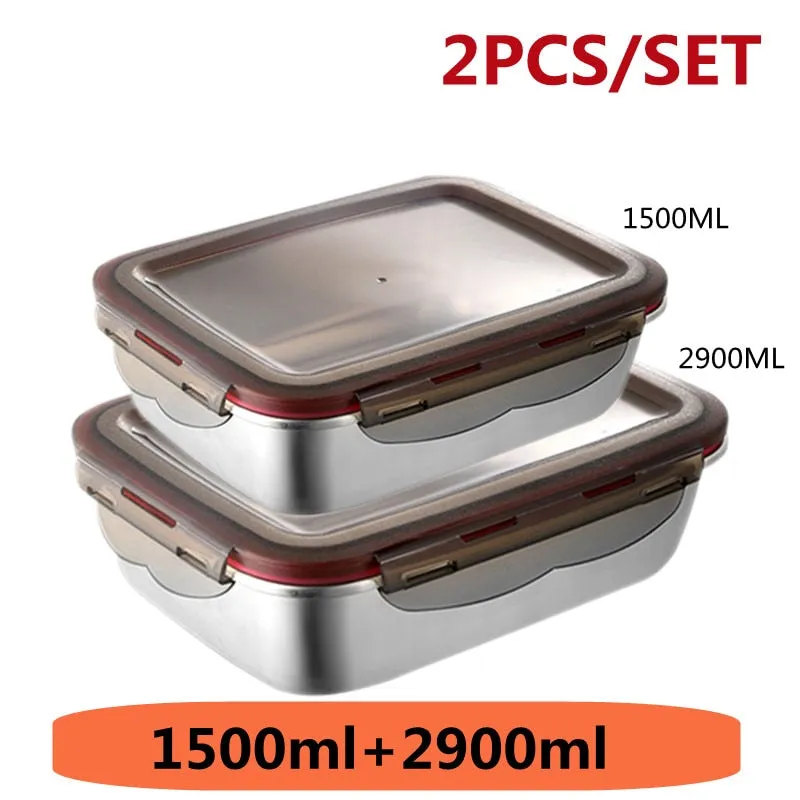 304 Stainless Steel Large Capacity Food Storage Containers