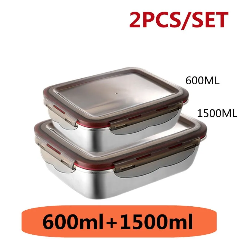 304 Stainless Steel Large Capacity Food Storage Containers