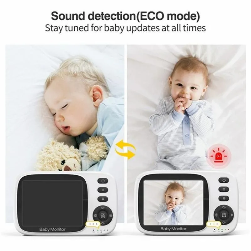 3.2 Baby Monitor with 2-Way Voice Temperature Monitoring & 3.2 Screen
