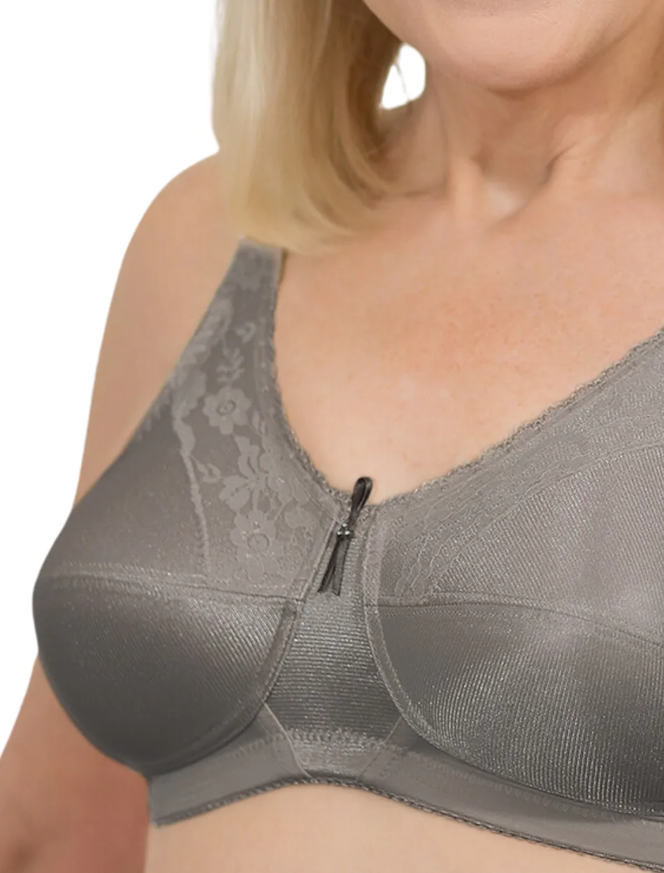 ABC American Breast Care Lace Soft Mastectomy Bra, Grey | Grey Mastectomy Bra ABC | Mastectomy America Breast Care Lace Soft Cup Bra