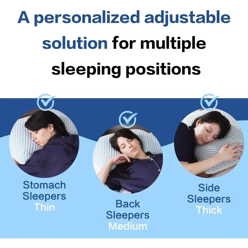 Adjustable Cooling Memory Foam Pillow