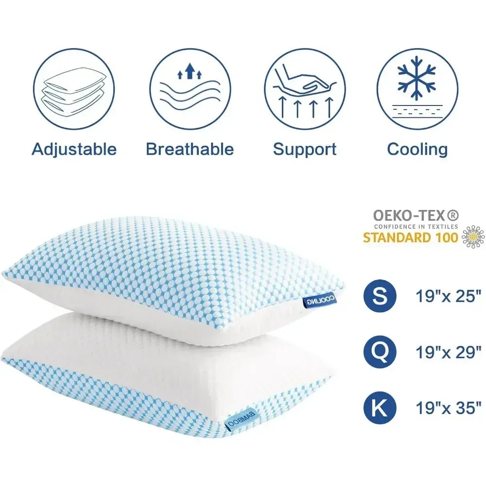 Adjustable Cooling Memory Foam Pillow