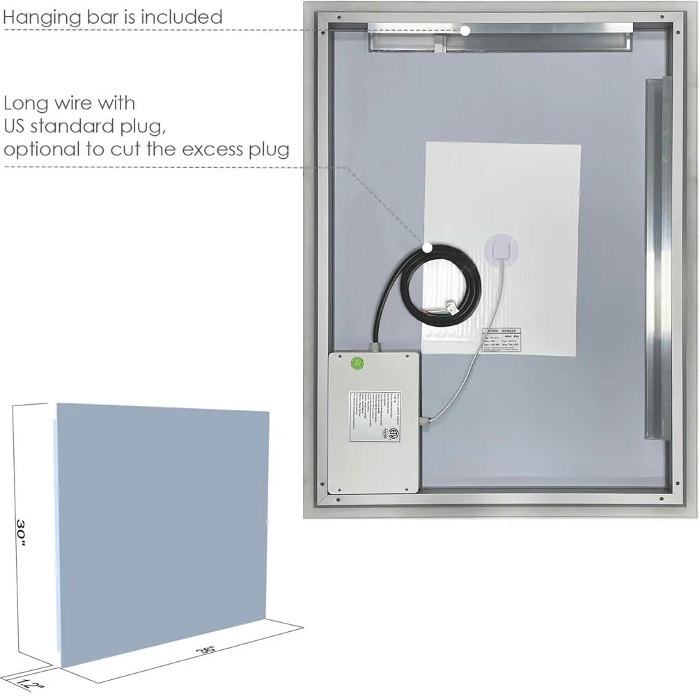 Altair Cassano 36" Anti-Fog Dimmable Bathroom LED Vanity Mirrors
