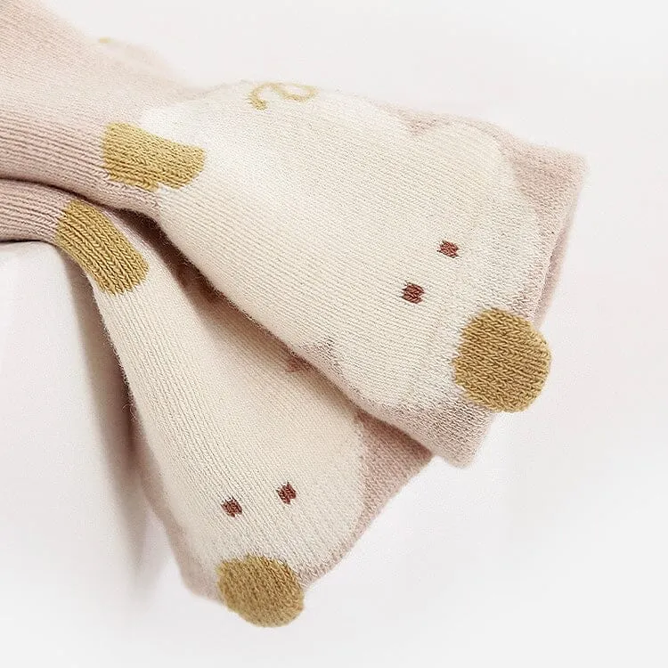 Animal Terry Non-Slip Socks [Set of 5]