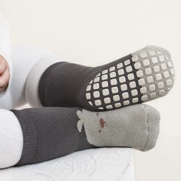 Animal Terry Non-Slip Socks [Set of 5]