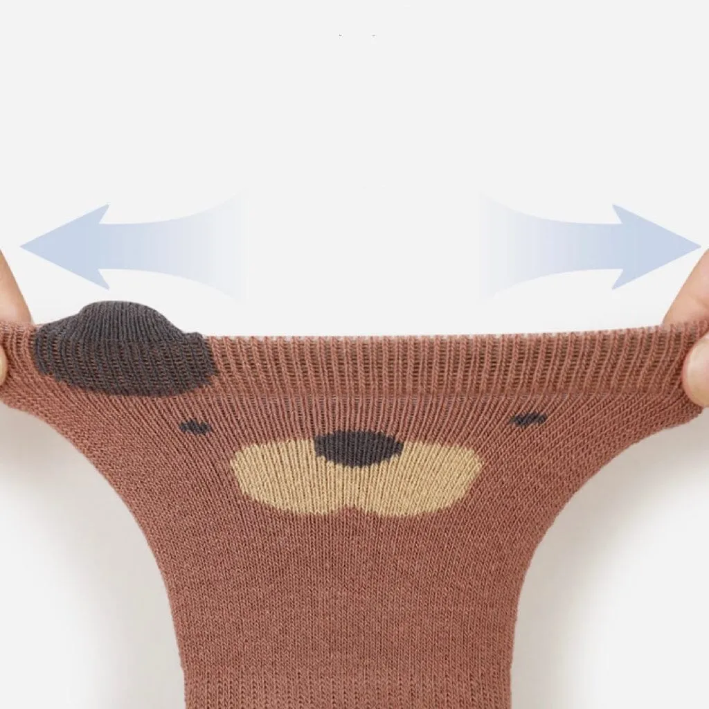 Animal Terry Non-Slip Socks [Set of 5]