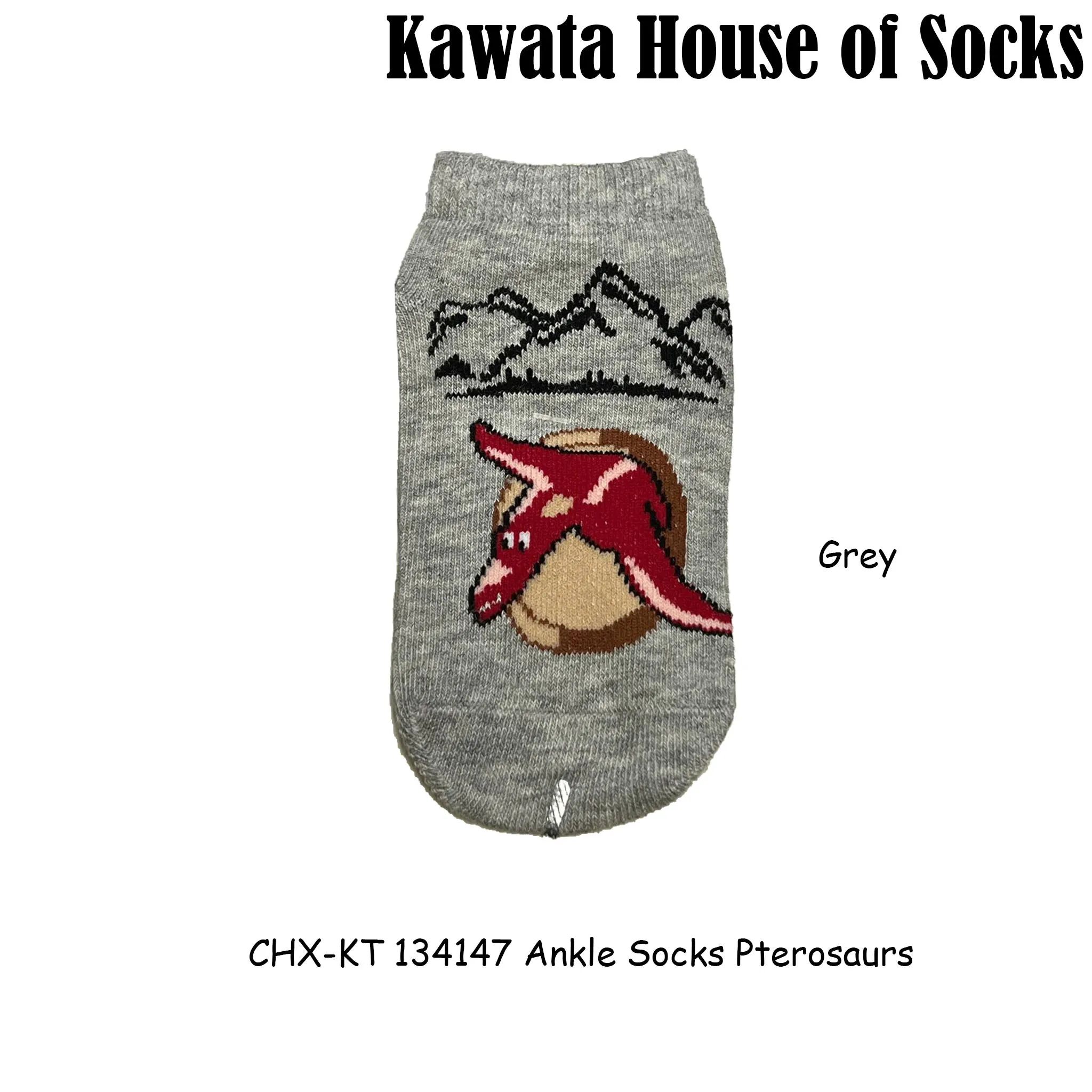 Anti Slip Ankle Socks - Pterosaurs (Baby to Kids age )