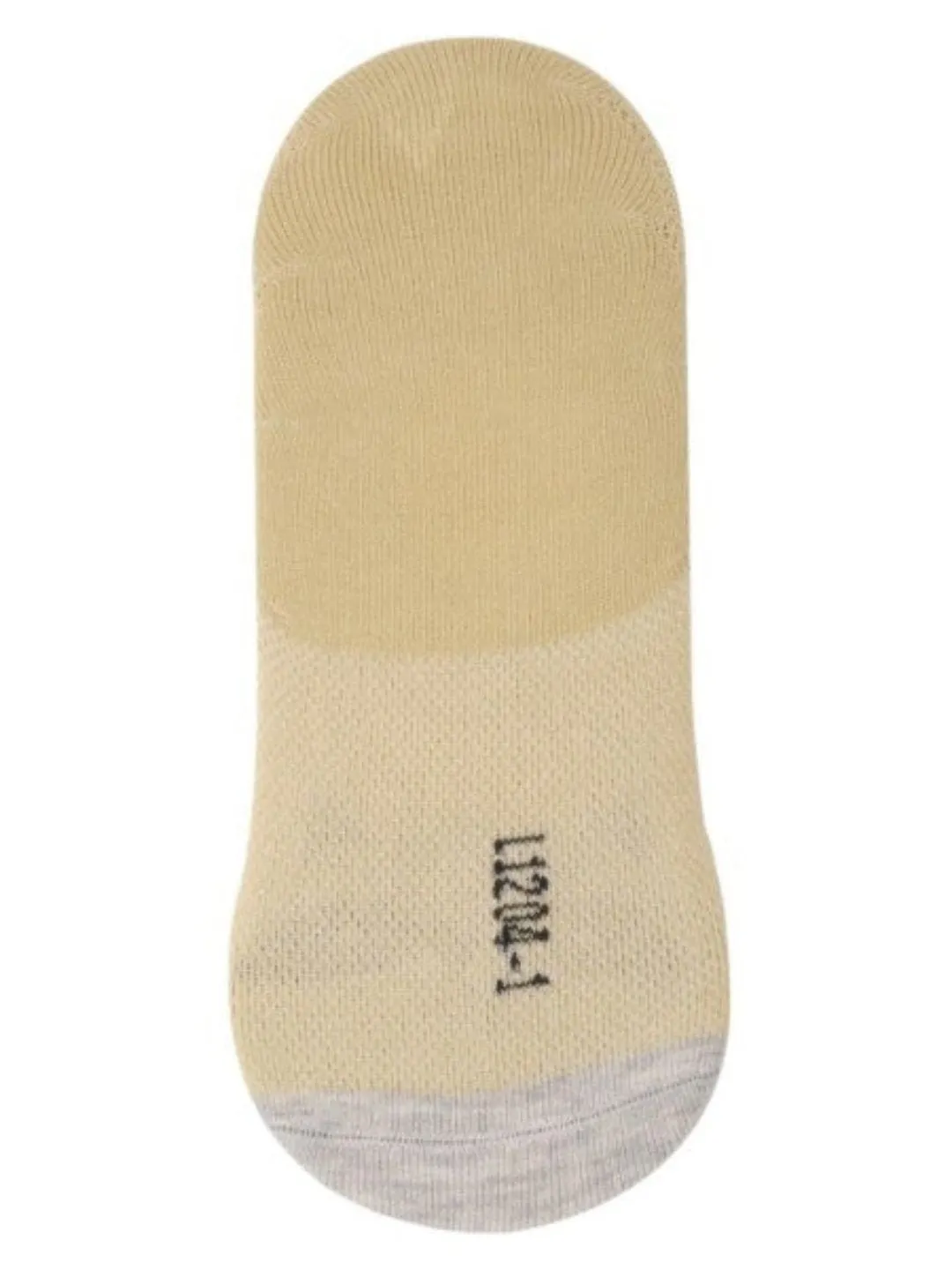 Baby Raccoon Face No-Show Socks – Soft Beige and Grey Design