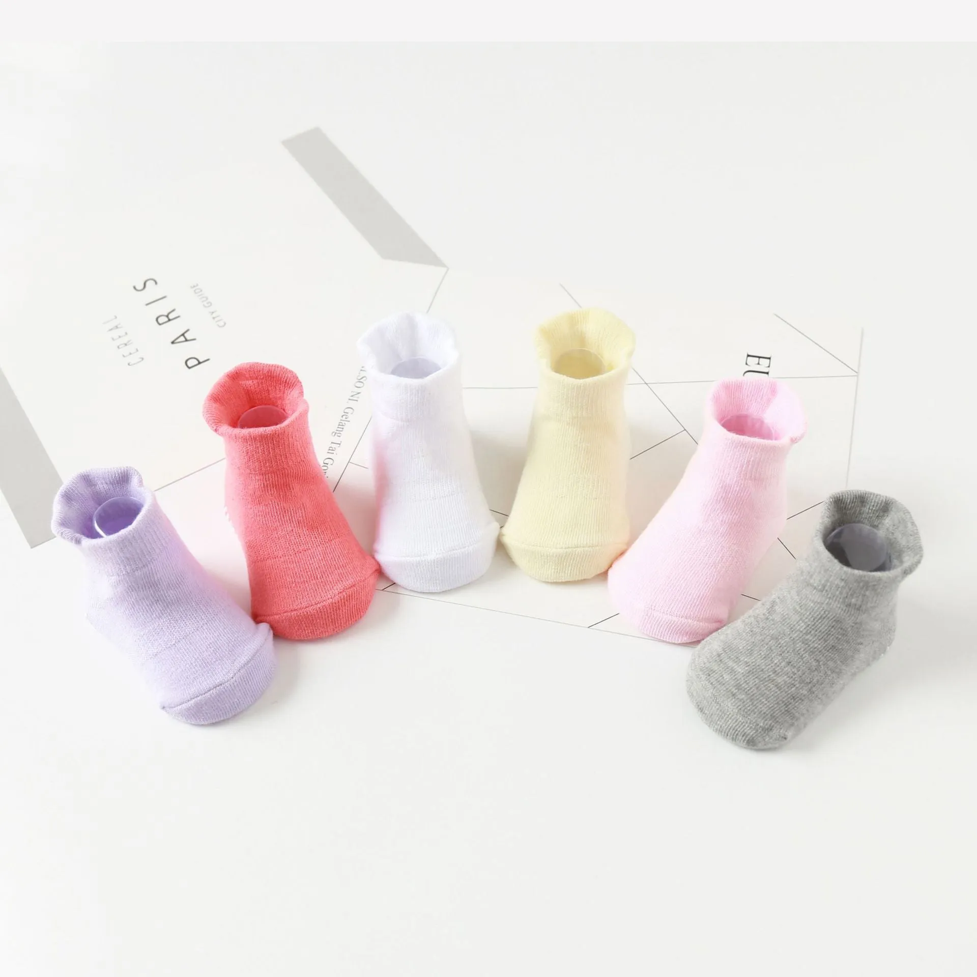 Baby/Kids 6 Pairs/lot Anti-slip Ankle Socks With Grip