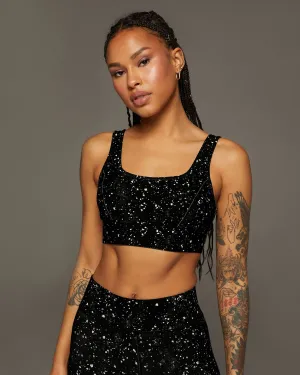 Basal Celestial Print Longline Bra
