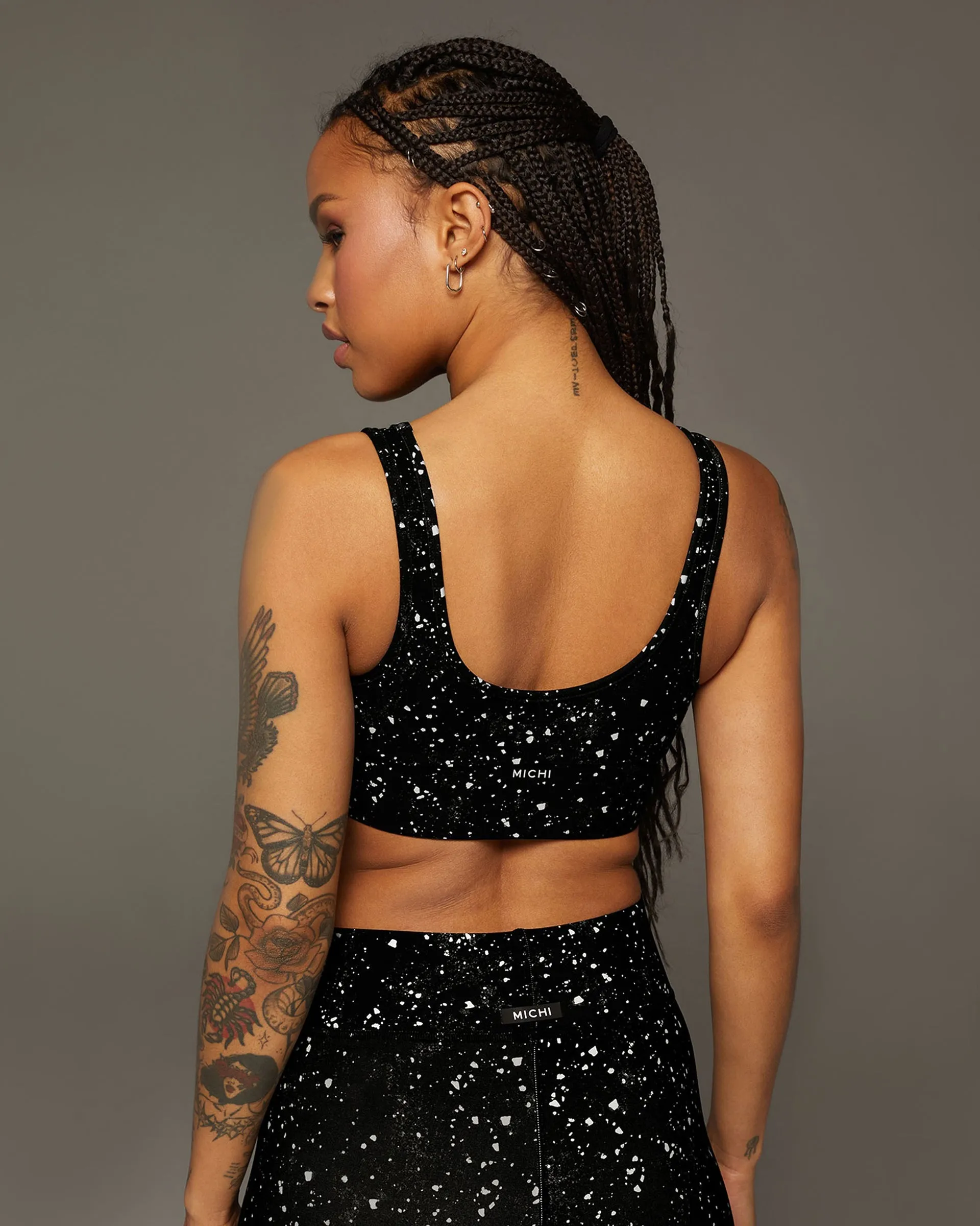 Basal Celestial Print Longline Bra