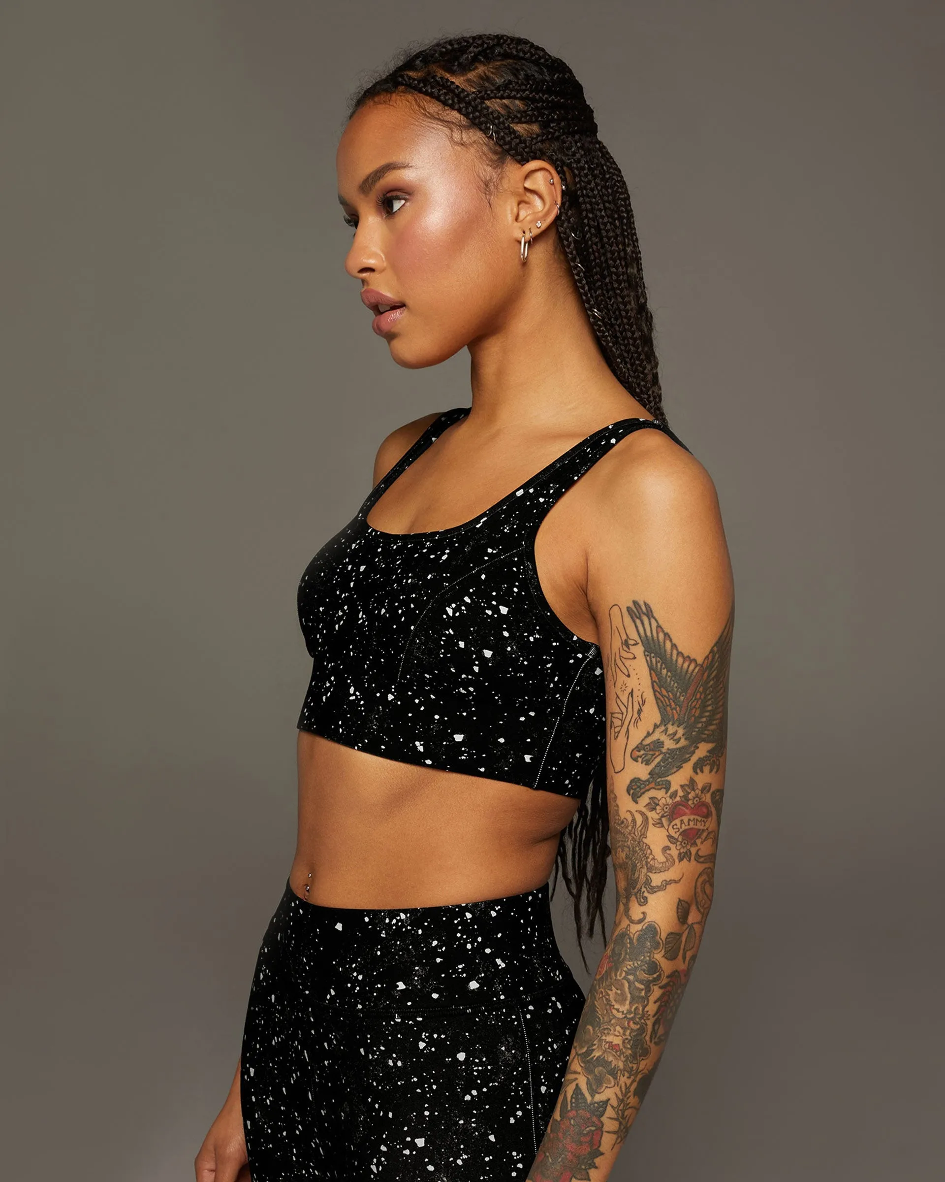 Basal Celestial Print Longline Bra