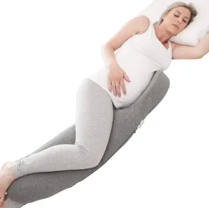 BelliPod Pregnancy Pillow Maternity Pillow Cotton with Cover Body Pillow, Grey