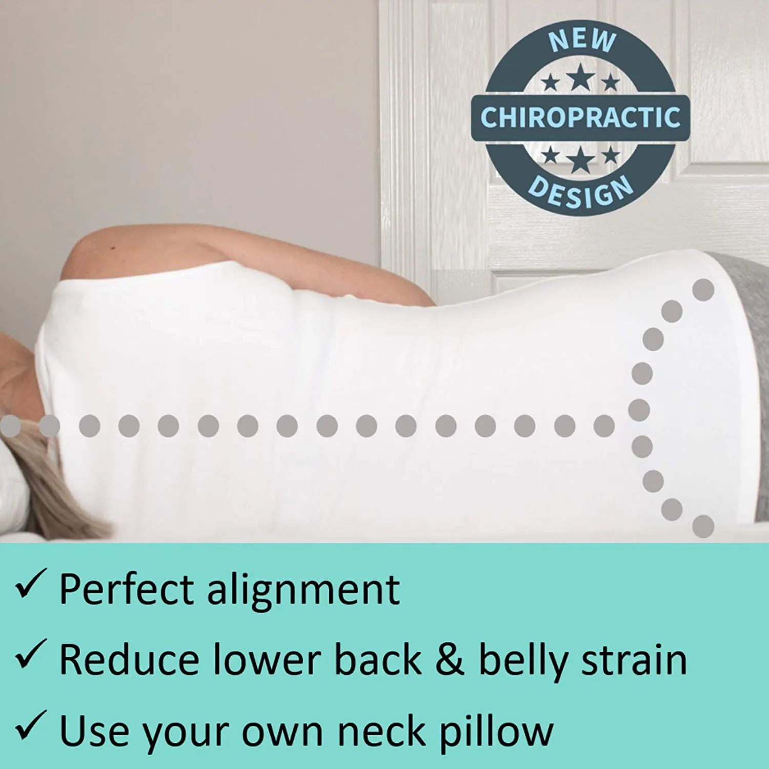 BelliPod Pregnancy Pillow Maternity Pillow Cotton with Cover Body Pillow, Grey