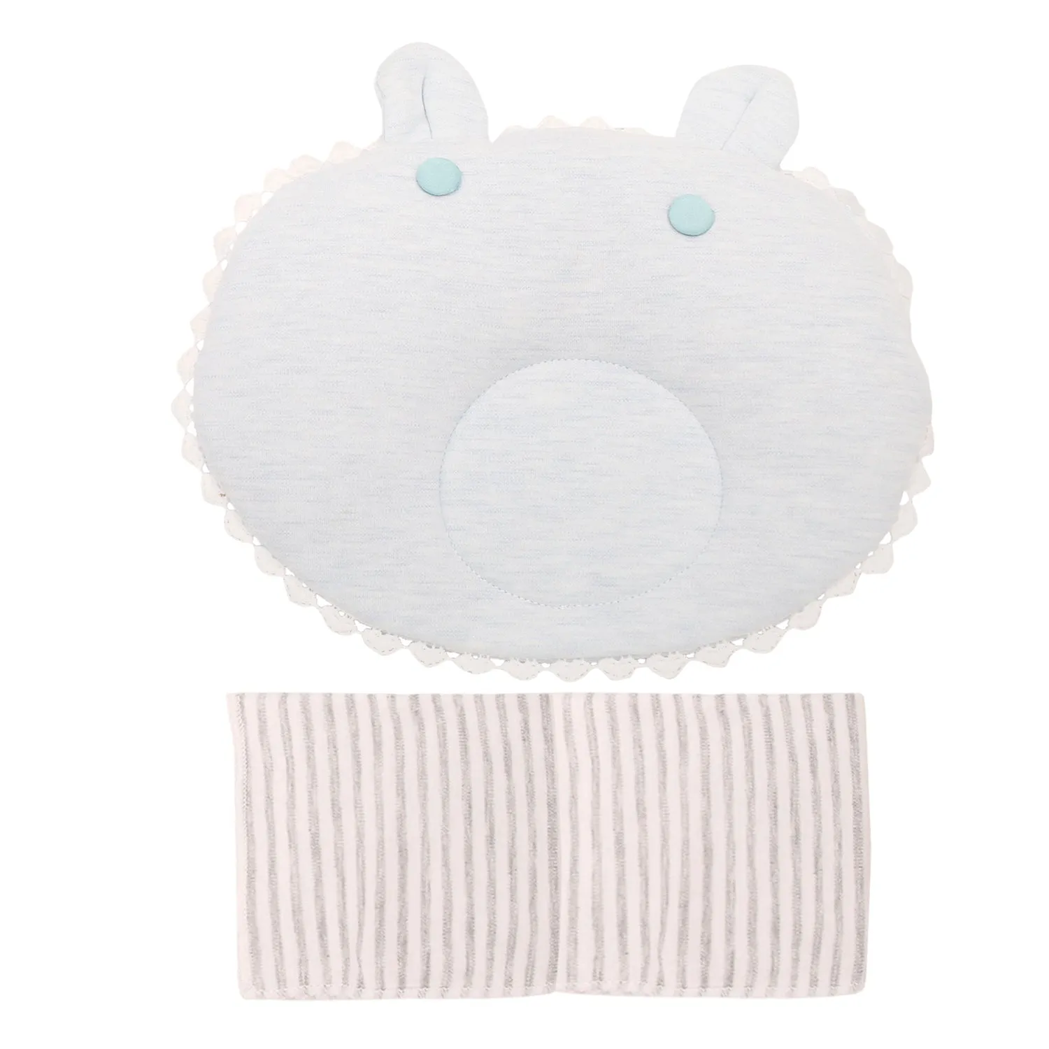 Blue Round Pillow Set