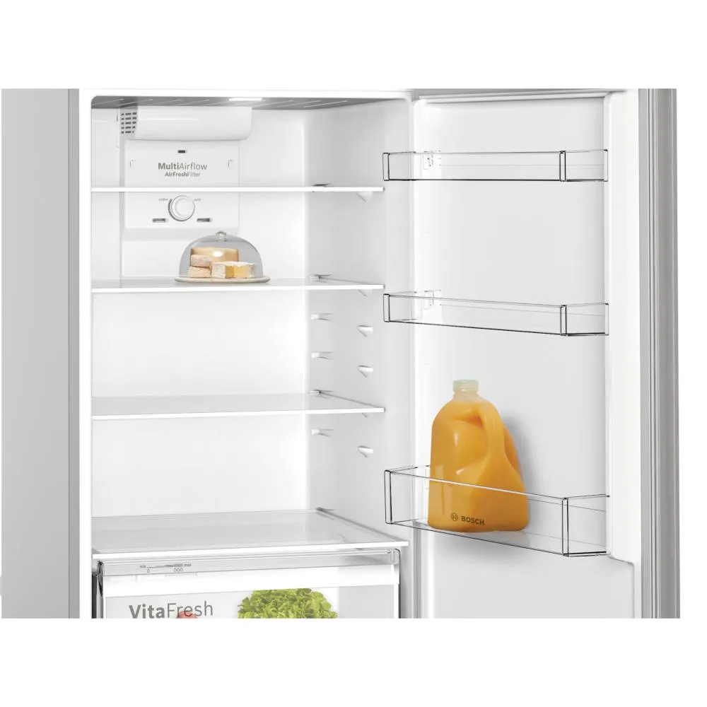 Bosch Series 4 Freestanding Refrigerator with Freezer at Top 485L