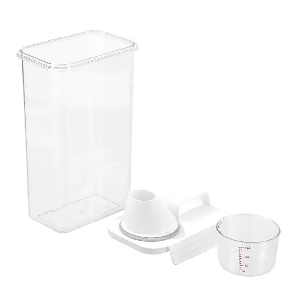 Boxsweden Crystal Clear Keep Fresh Dispensing Container With Measuring Cup - 2.3L