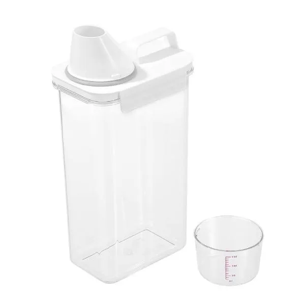 Boxsweden Crystal Clear Keep Fresh Dispensing Container With Measuring Cup - 2.3L