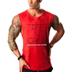 Brand Men's Muslce Vest Tank Tops Bodybuilding Fitness Men Cotton Singlets Plus size O-Neck Tank Man Sporting Sleeveless Shirt