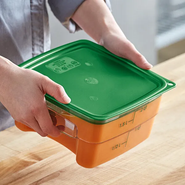 CAMBRO, POLYPROPYLENE SQUARE LID - GREEN