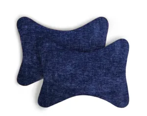 Car Seat Neck Rest Pillow, Cushion for All Cars, Premium Designer Chenille Lumbar (set of 2)