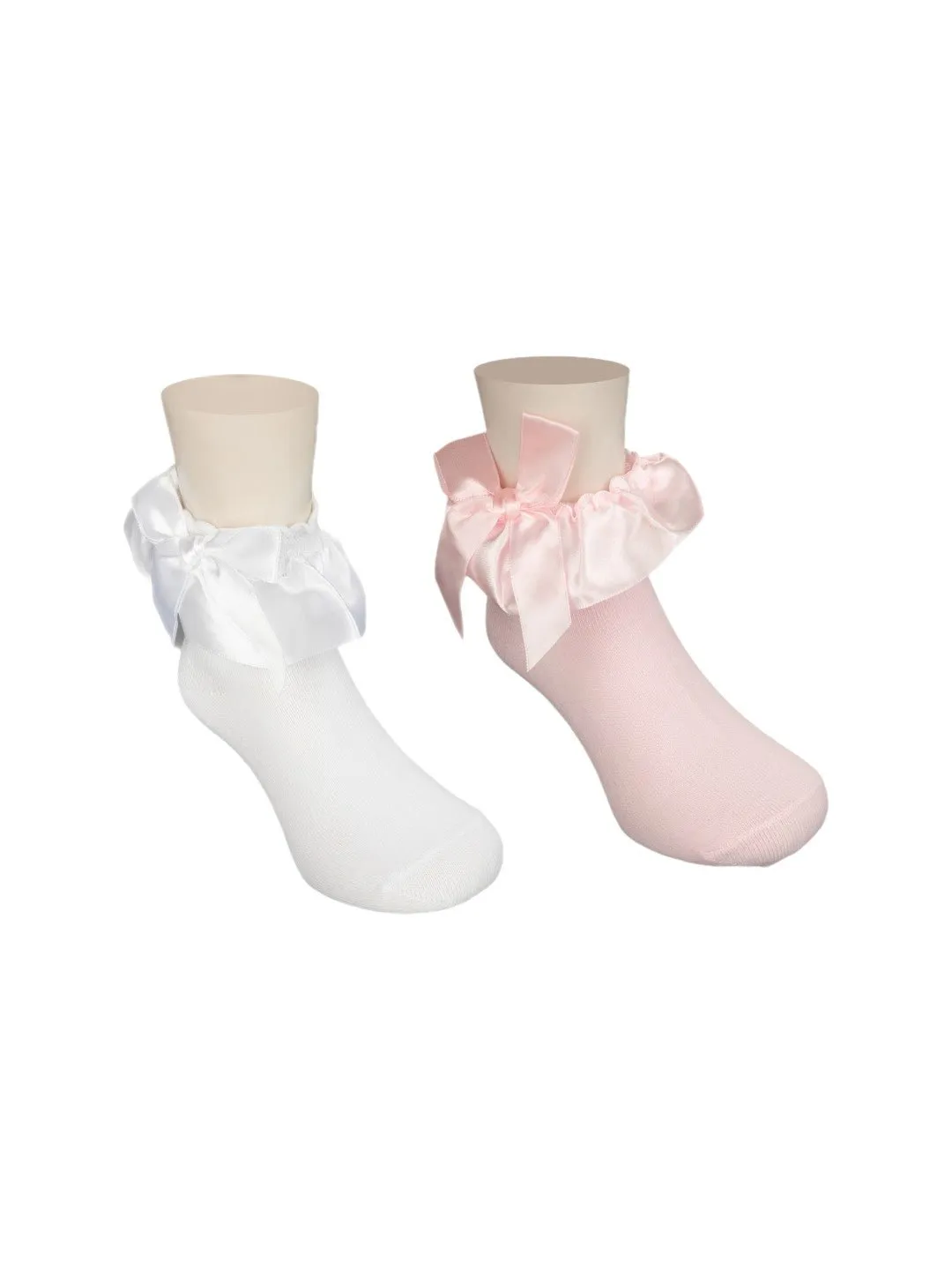 Charming Baby Bow-Knot Socks Set – Pink and White Combo