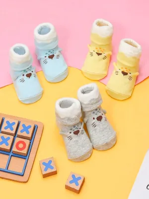 Charming Critters Anti-Skid Socks Set for Baby Boys