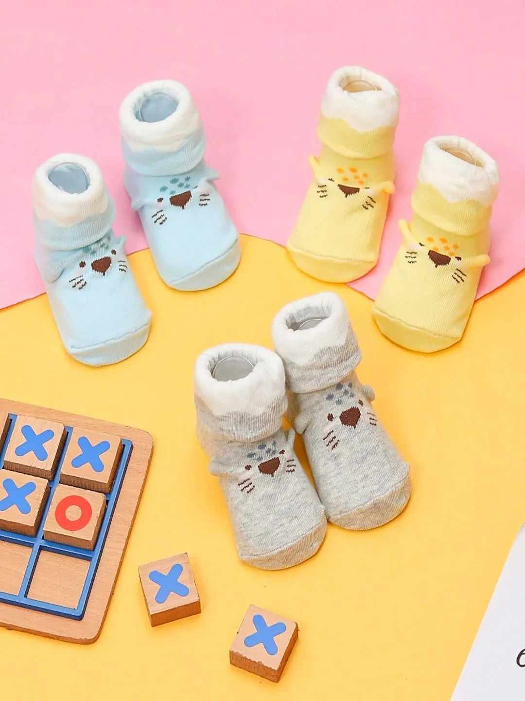 Charming Critters Anti-Skid Socks Set for Baby Boys