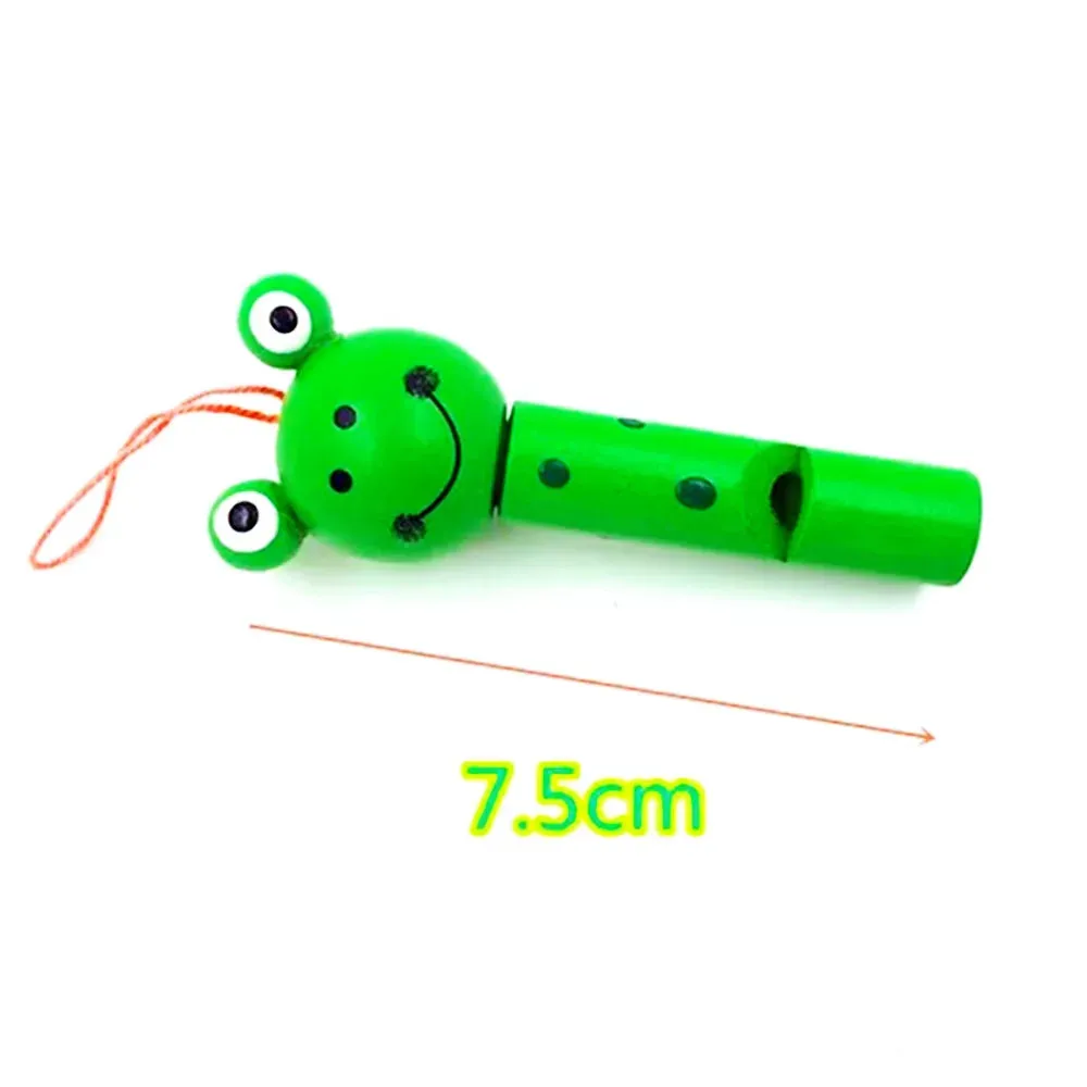 Charming Wooden Animal Whistles - Fun Mini Musical Toy Set for Kids