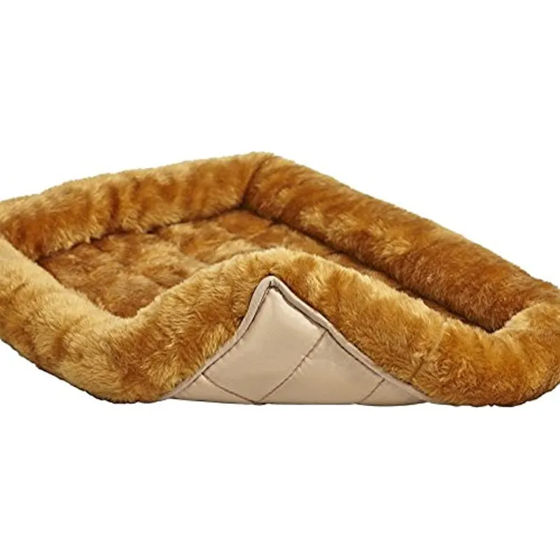 Comfortable Bolster Pet Bed for Dogs & Cats | Ultra soft Synthetic fur