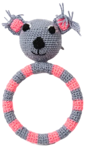 Crocheted Ring Rattles "Animal Theme"