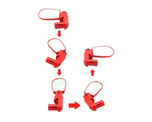 Cycling MTB Mountain Road Bike Bar End Rear View Mirror - Red