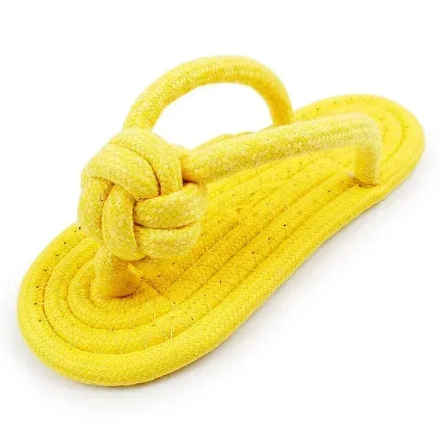 Durable Cotton Slipper Rope Dog Toy for Teeth Training and Interactive Play