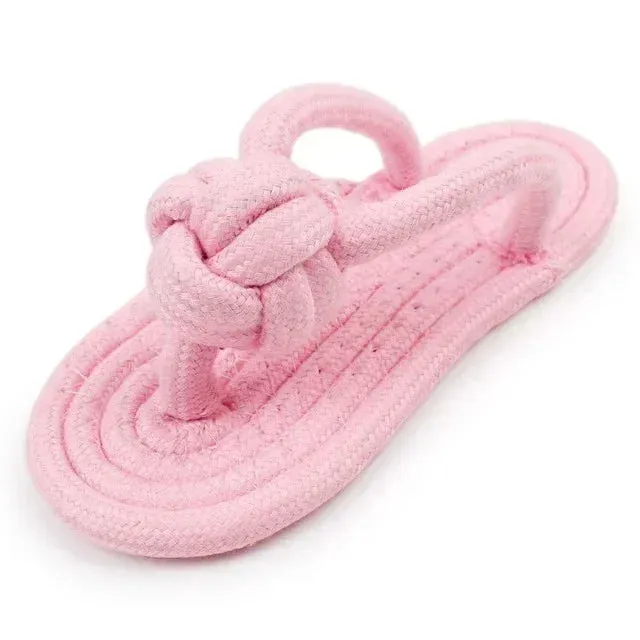 Durable Cotton Slipper Rope Dog Toy for Teeth Training and Interactive Play