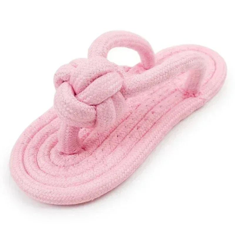 Durable Cotton Slipper Rope Dog Toy for Teeth Training and Interactive Play