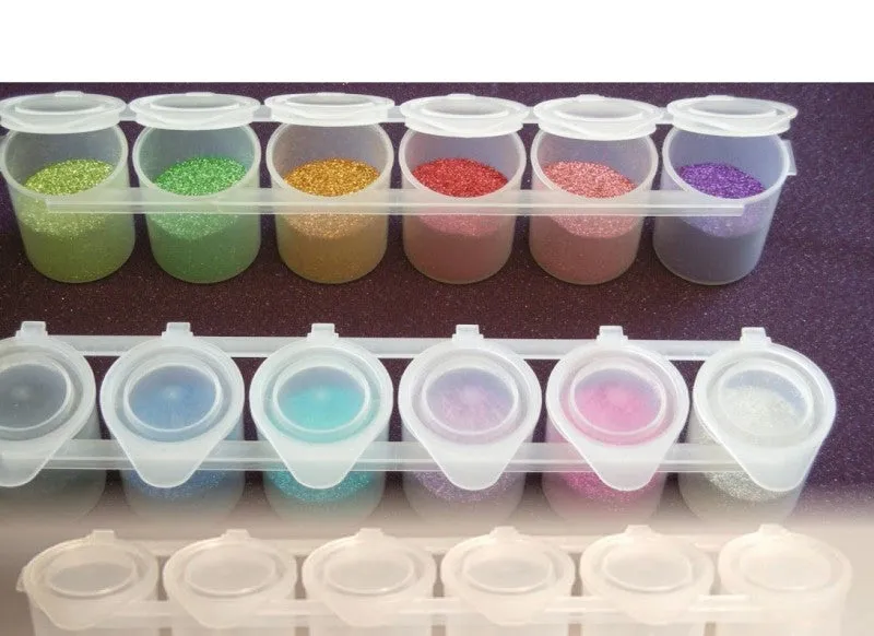 Empty Glitter Dispenser, 6 Tub