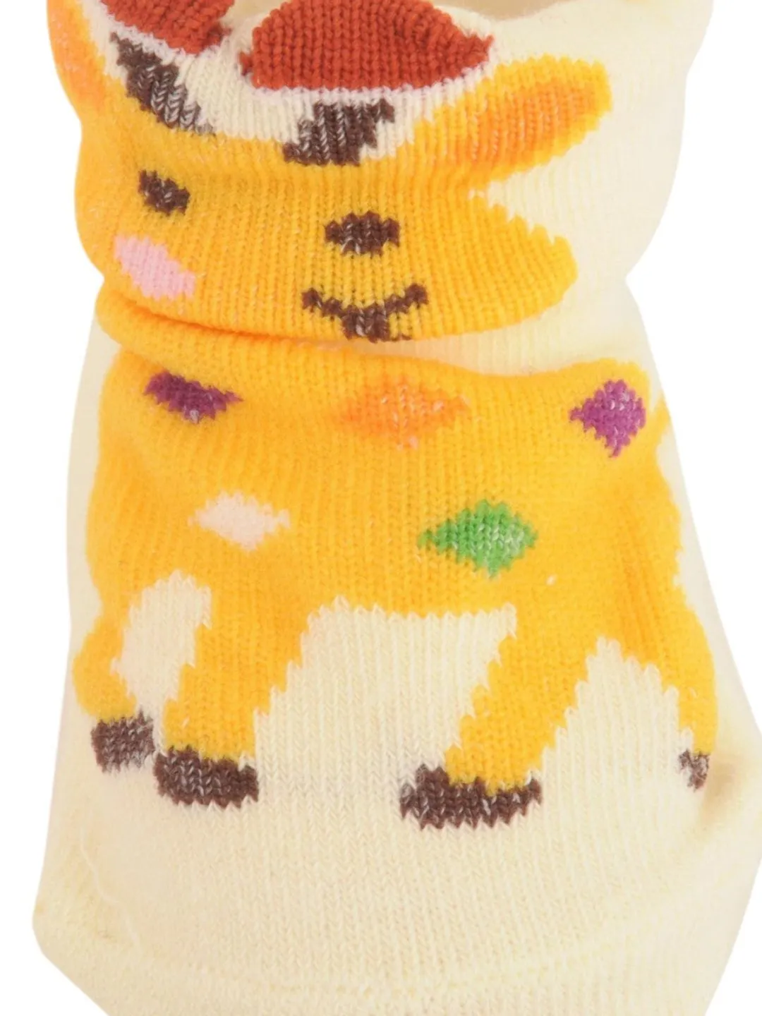 Giraffe-Themed Baby Socks with Elegant Ears and Colorful Spots