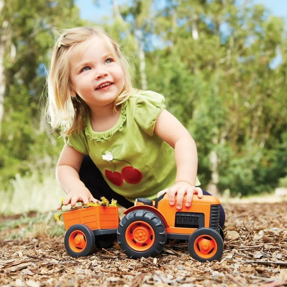 Green Toys 30cm Orange Tractor