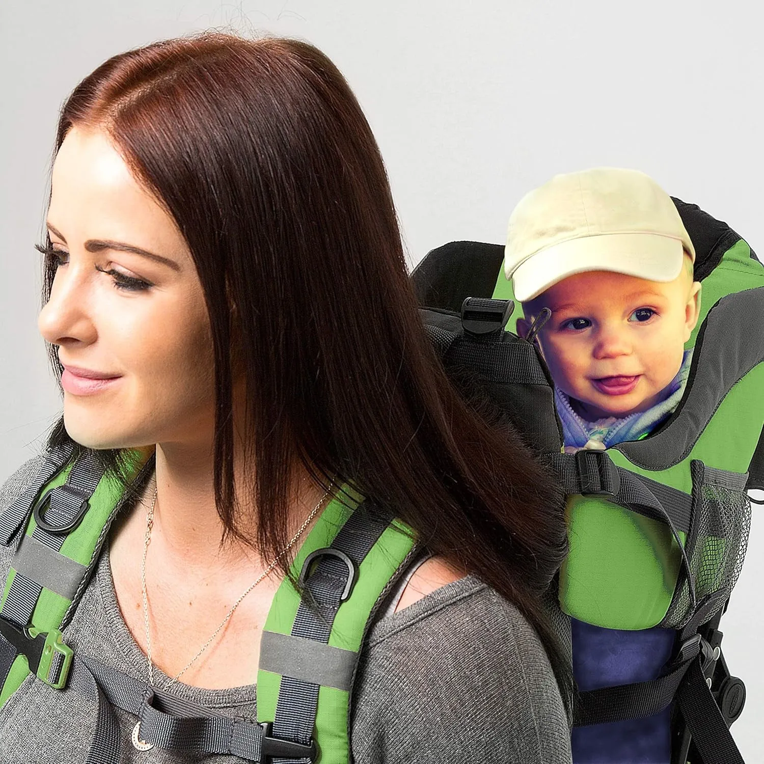 Hiking Baby Carrier Backpack - Comfortable Baby Backpack Carrier - Toddler Hiking Backpack Carrier - Child Carrier Backpack System with Diaper Change Pad, Insulated Pocket   Rain and Sun Hood