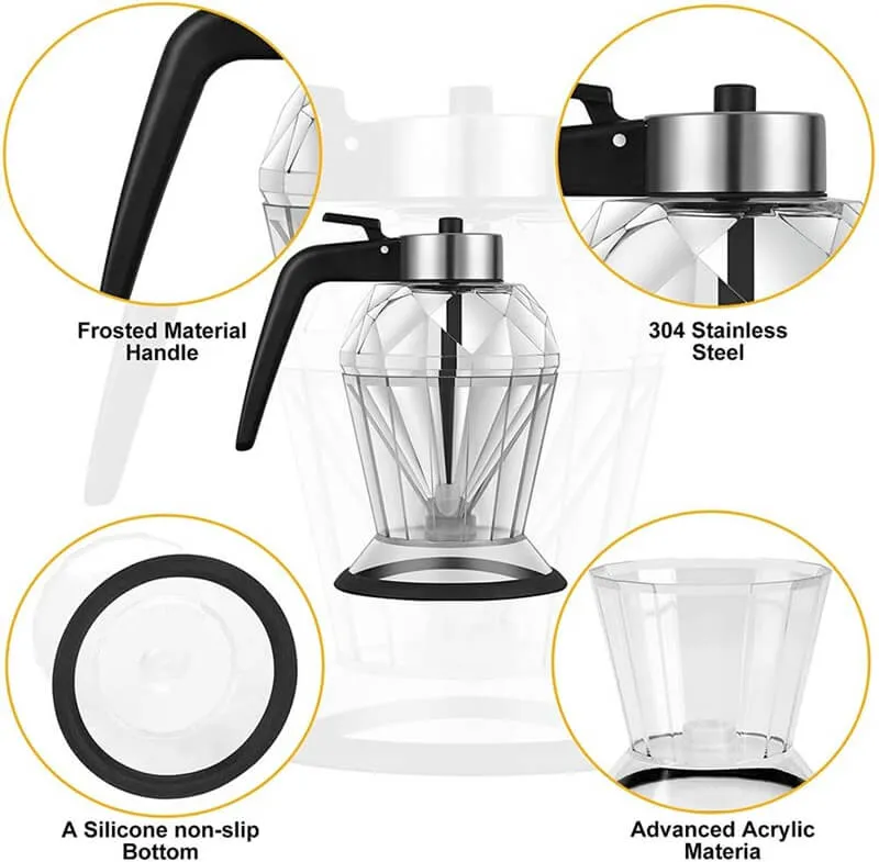 Household Diamond Glass Press Leak-proof Oil Dispenser