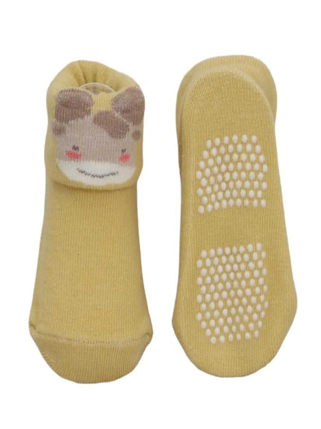 Jungle Pals" - Cozy Giraffe & Puppy Socks Set for Baby Boys