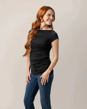 Kiera Boat Neck Maternity   Nursing Top