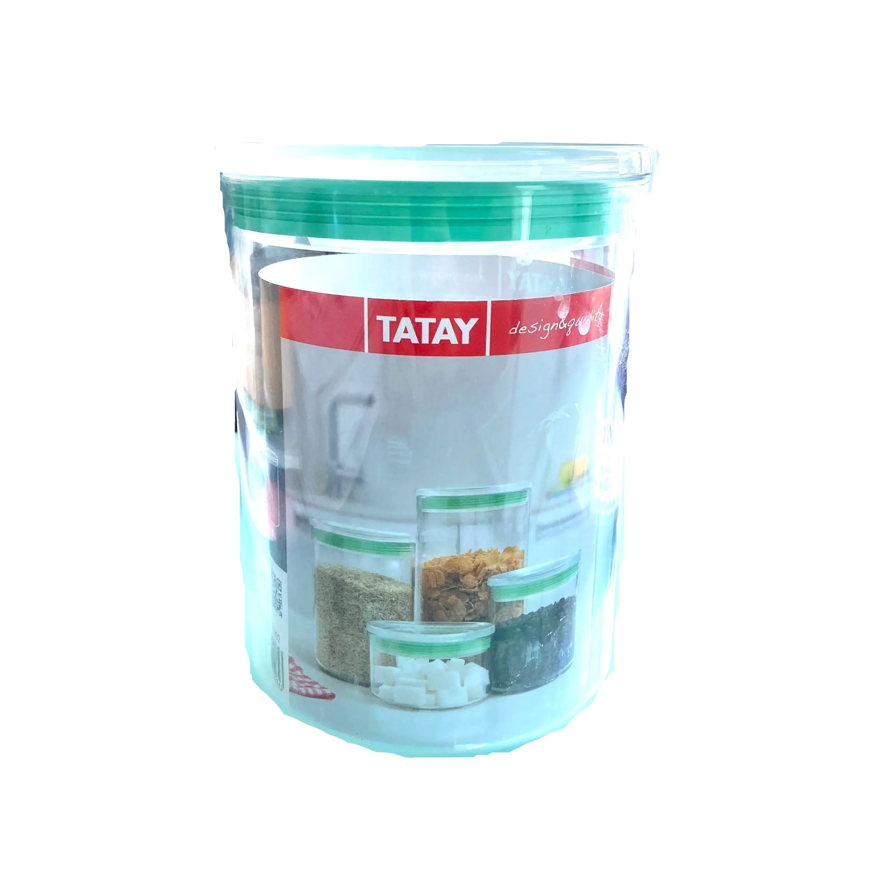 Kitchen Jar 1L Transparent   Green